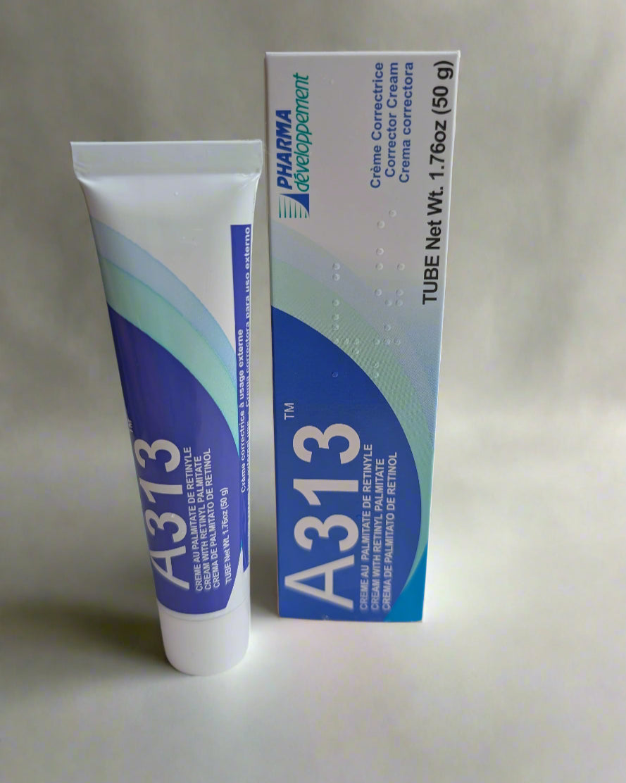 A313 Cream and packaging with white background